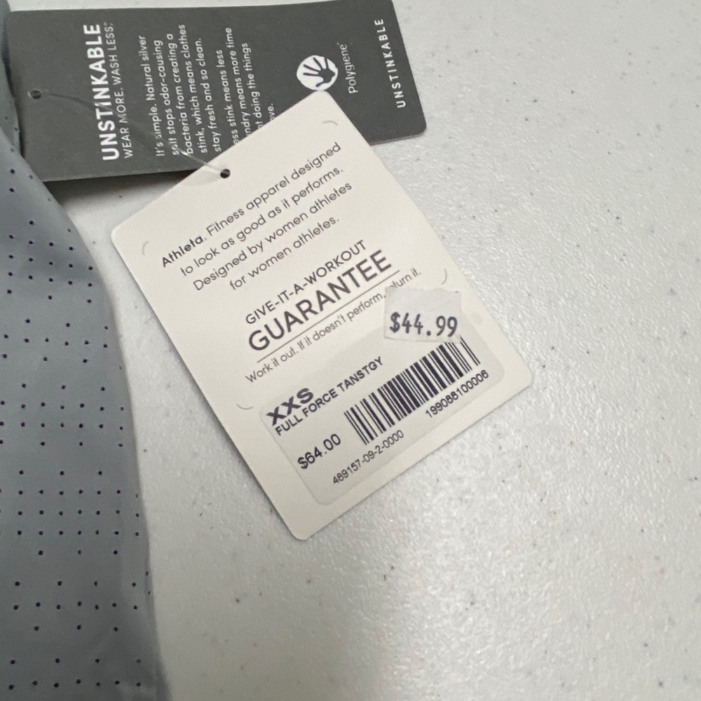 Athleta Full Force 2 in 1 Tank Top Gray XXS - Picture 4 of 7